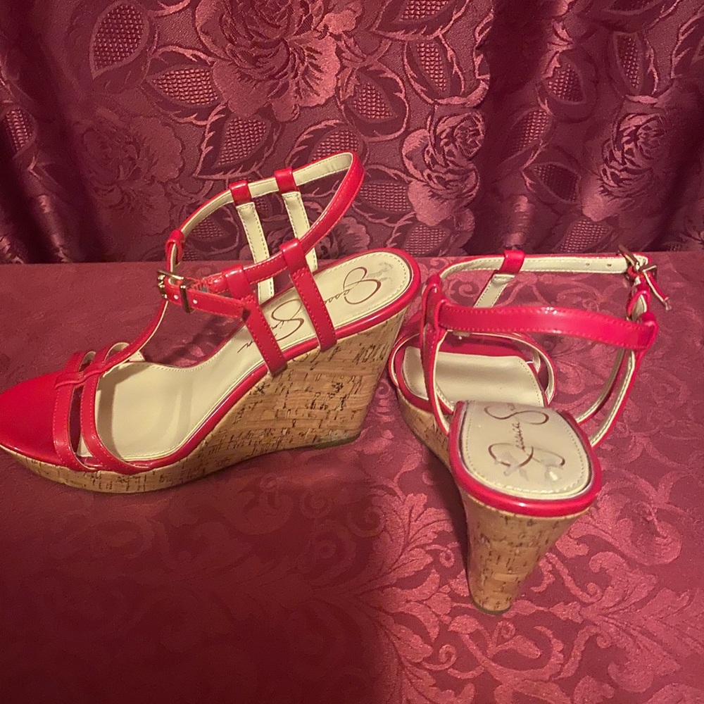 Jessica Simpson Red wedge Shoe